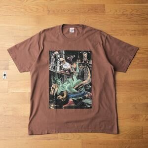 Supreme T-Rex Graphic T-Shirt Brown XL Empire State NYC Streetwear‎ Casual